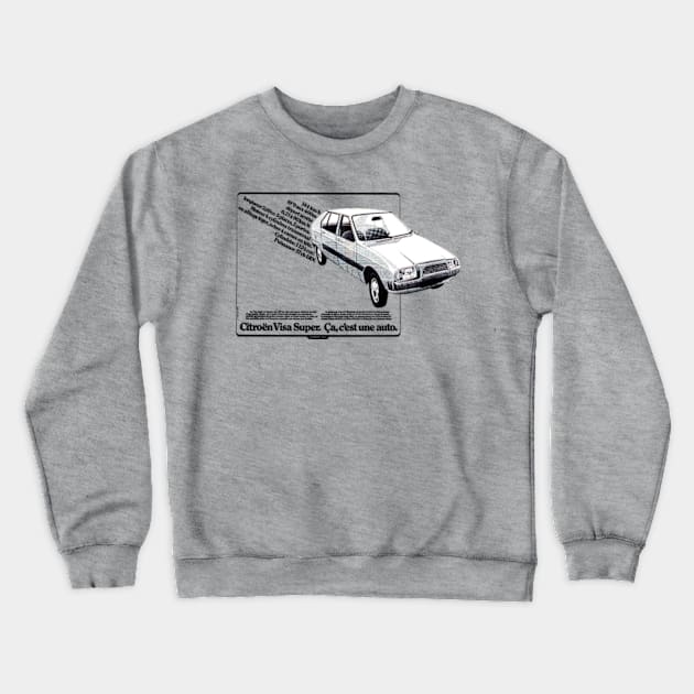 VISA - FRENCH ADVERT Crewneck Sweatshirt by Throwback Motors